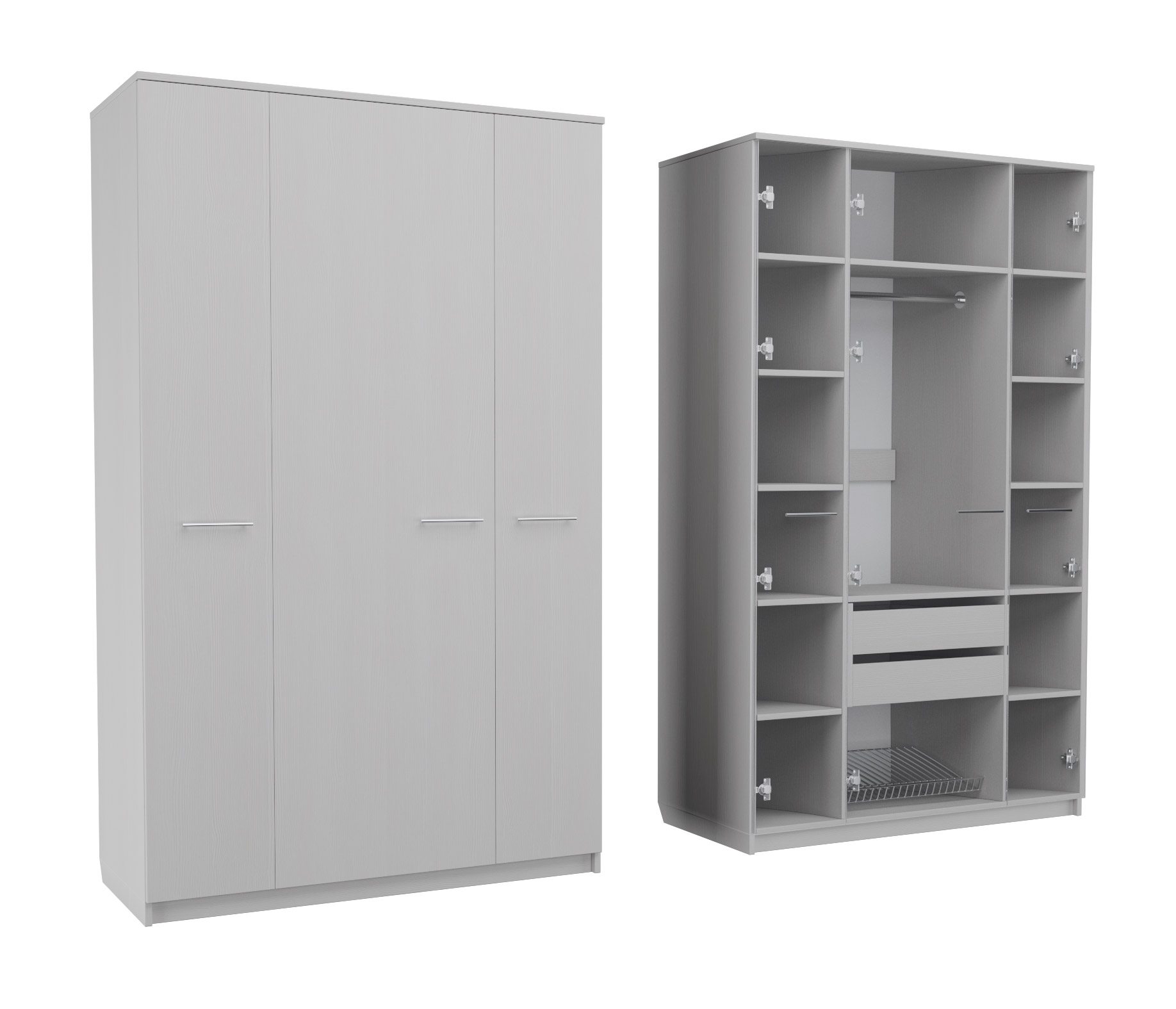 

Шкаф распашной MebelLoft 120х62х210 см белый 1711