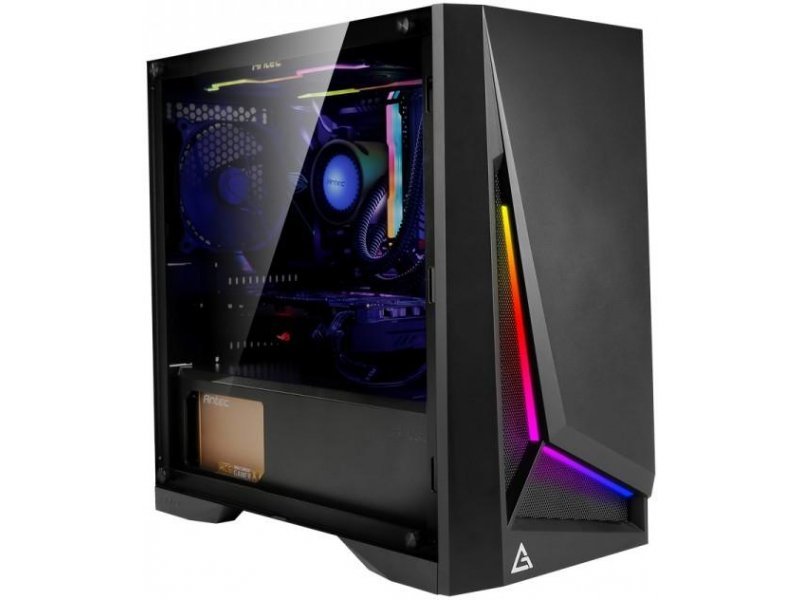 

Корпус Antec DP301M Gaming, MicroATX, 2*USB3.0, 1*120мм, ARGB лента,стекло(бок. панель),безБП,черный