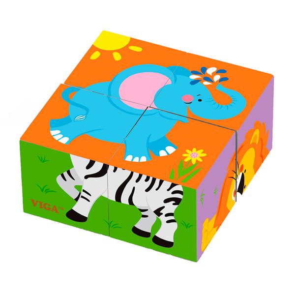 

Пазл-кубики Viga Toys Дикие животные (50836)