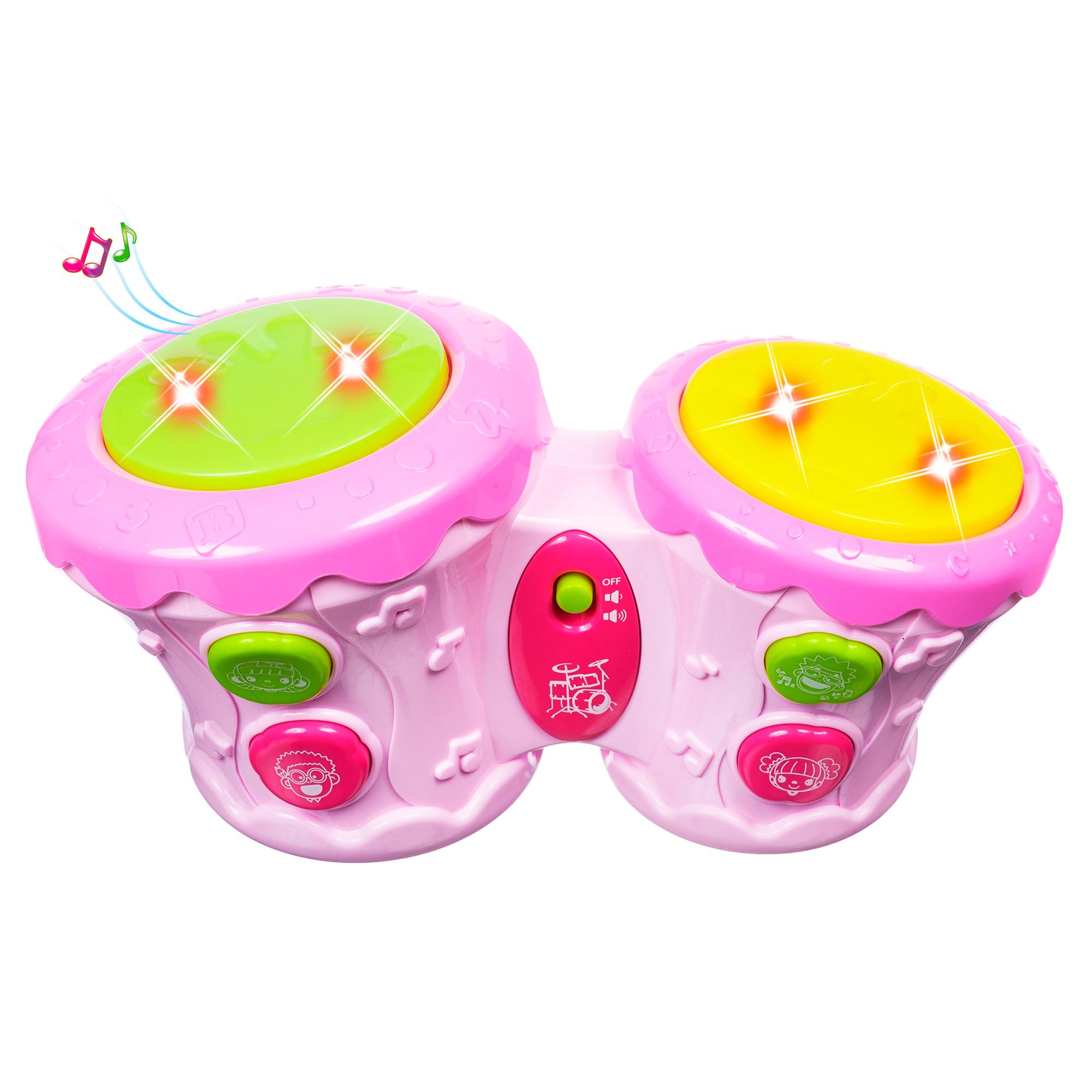 

Музыкальная игрушка BeBeLino Барабаны Бонго розовые (57032-1)
