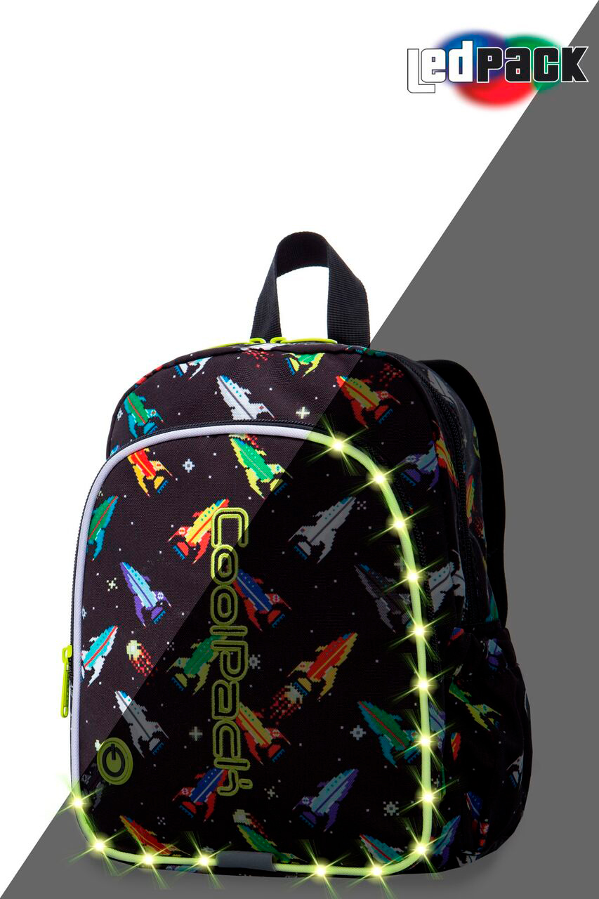 

Рюкзак CoolPack Bobby multicolour LED с USB-кабелем и кодовым замком 30x22x8.5 см 8 л Rockets (A23207)