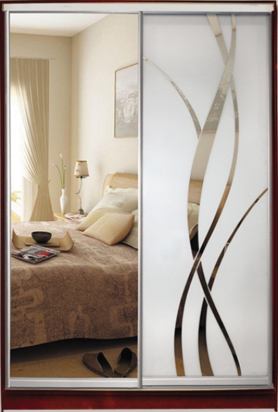 

Шкаф купе Luxe Studio Классик-1 Зеркало/Зеркало с Пескоструем-1 1800x2300x600 двухдверный