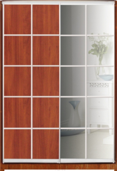 

Шкаф купе Luxe Studio Классик-1 ДСП/Зеркало-1 1100x2400x600 двухдверный