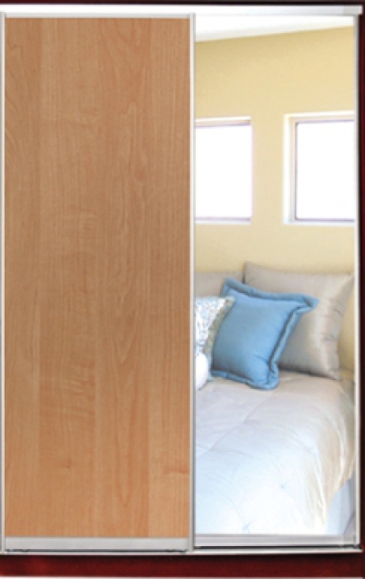

Шкаф купе Luxe Studio Классик-1 ДСП/Зеркало-13 1100x2200x600 двухдверный
