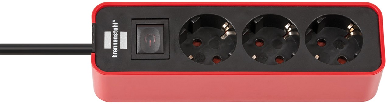 

Подовжувач Brennenstuhl Ecolor 3 розетки 1.5 м Black-Red
