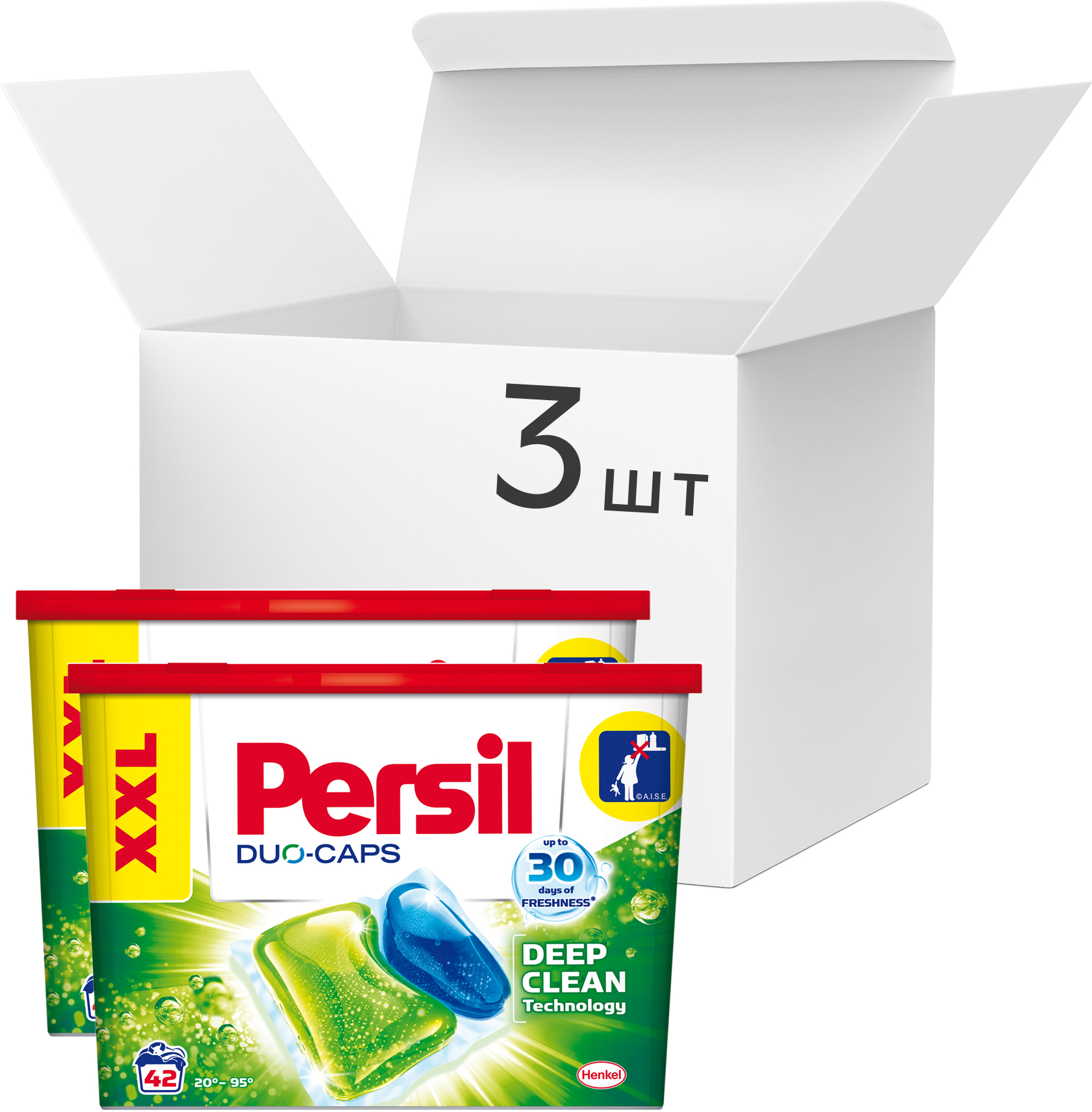 Упаковка дуо-капсул для стирки Persil Эксперт 3 х 42 шт (9000101094497 ...