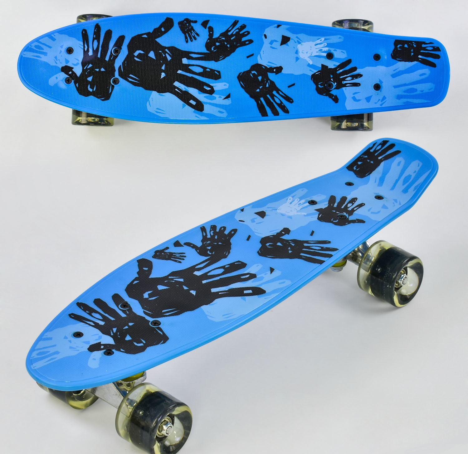 

Скейт пенни борд Best Board P 10960 доска 55 см со светящимися колёсами Blue