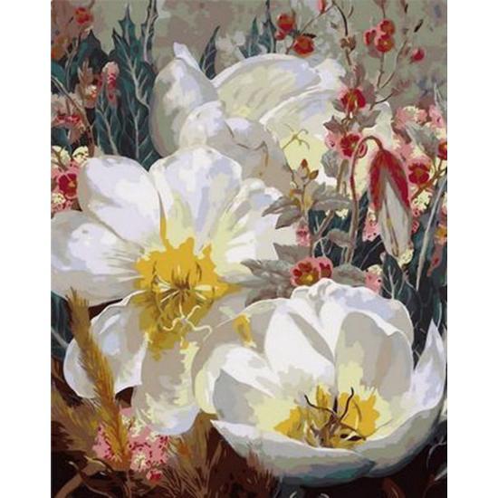 

Картина по номерам QS1059 Белые кувшинки, 50x65 см., Babylon