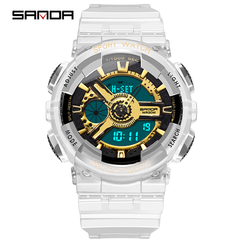 

Мужские наручные часы (892 Gold) Sanda 45 мм Серебряный 000075391