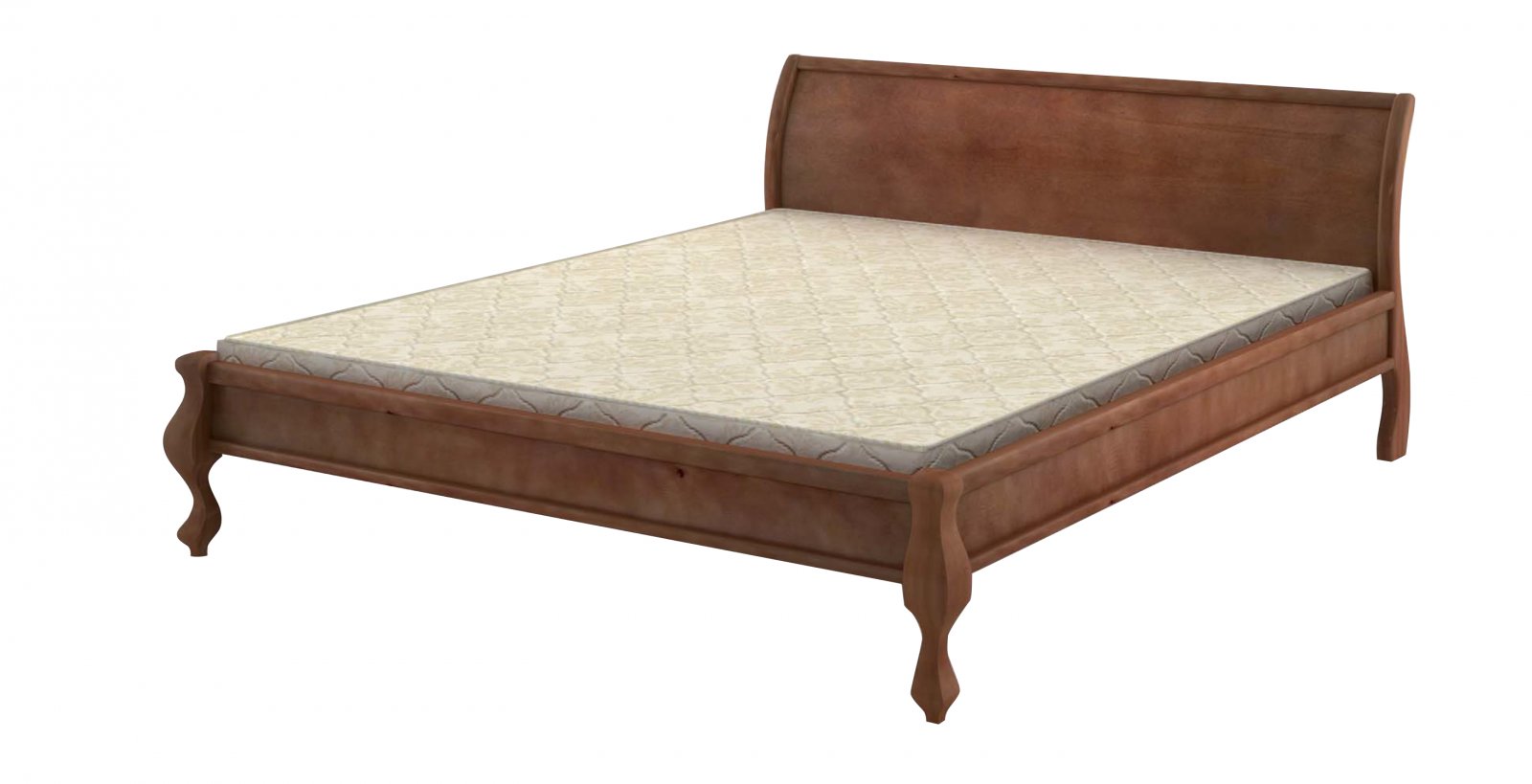 

Кровать деревянная Мебигранд Палермо 140х200 сосна темный орех