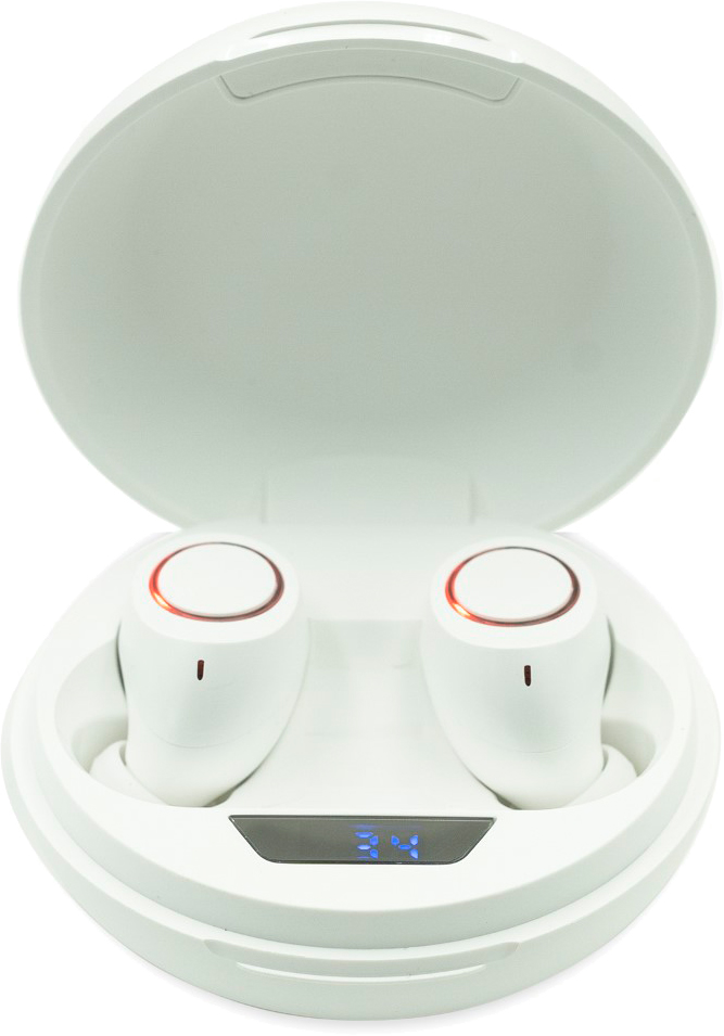 

Наушники TWS True Wireless Sound LED display 10 White (QT-LedTWS10Wh)