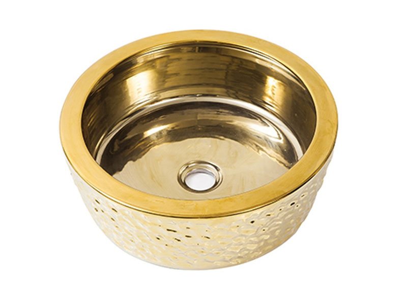 

Керамическая раковина NEWARC 41 см 5065G золотая (27208)