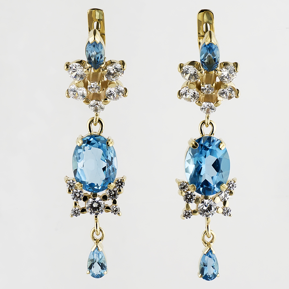 

Серьги из желтого золота Alexs Jewel C047-4104