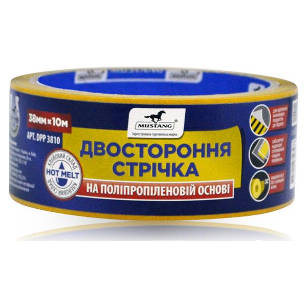 

Скотч двухсторонний Mustang 38 мм x 10 м полипропилен (DPP3810)