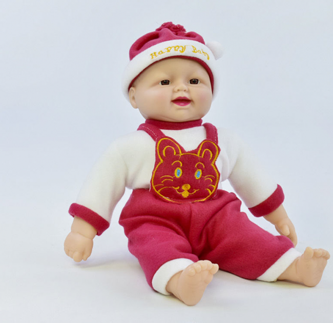 

Пупс-хохотун Limo Toy Baby музыкальный в красном комбинезоне 42 см (Х 2418-2)