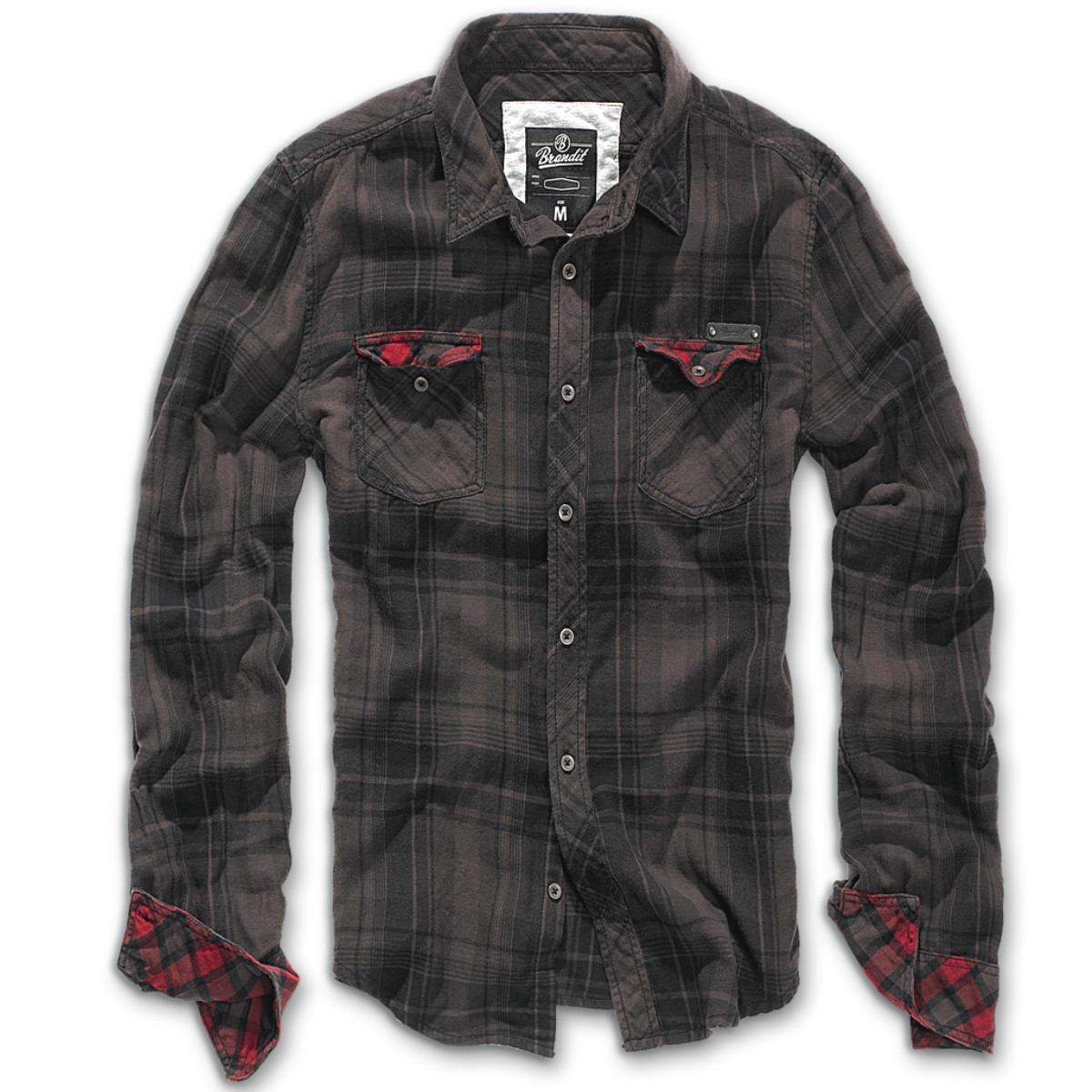 

Рубашка в клетку мужская Brandit Check Duncan BROWN-BLACK (S)