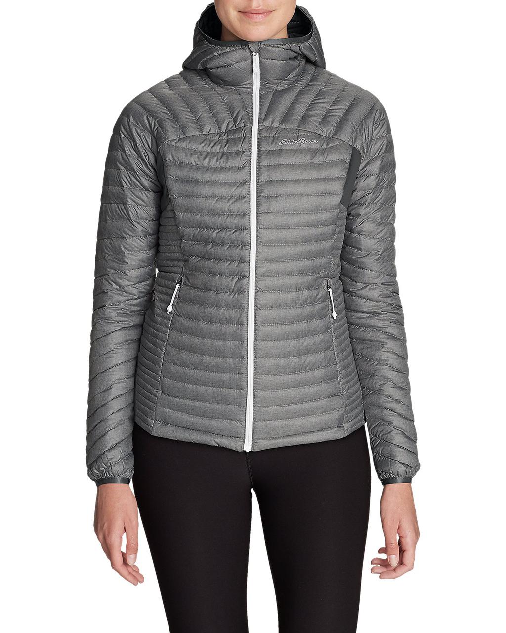 

Женский пуховик Eddie Bauer Womens MicroTherm StormDown Hooded Jacket DK SMOKE HTR Женский , S, Куртка