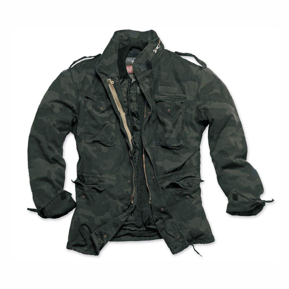 

Зимняя мужская куртка Surplus Regiment M 65 Jacket Black Camo