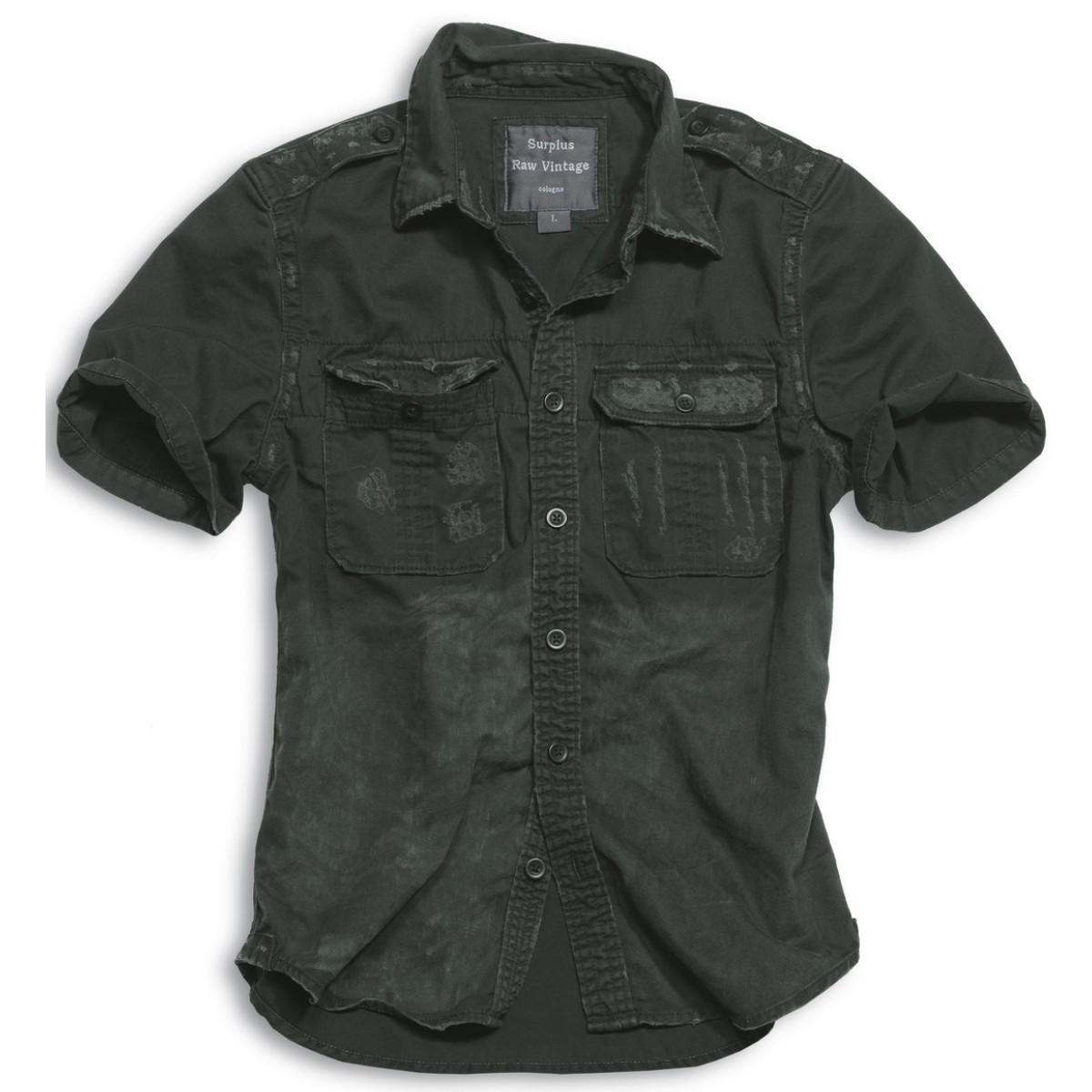 

Рубашка с коротким рукавом мужская Surplus Raw Vintage Shirt BLACK GEWAS, Рубашка с коротким рукавом мужская Surplus Raw Vintage Shirt BLACK GEWAS (S)