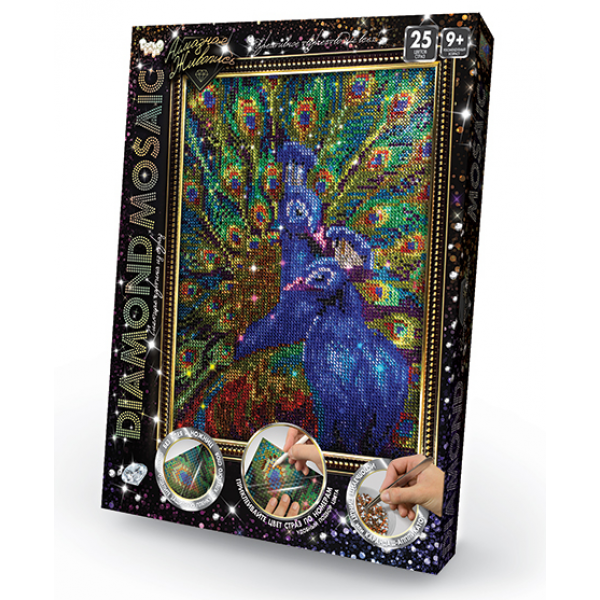

Набор Алмазная живопись"Diamond Mosaic" A4 Danko Toys Павлин