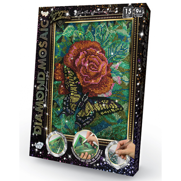 

Набор Алмазная живопись"Diamond Mosaic" A4 Danko Toys Роза
