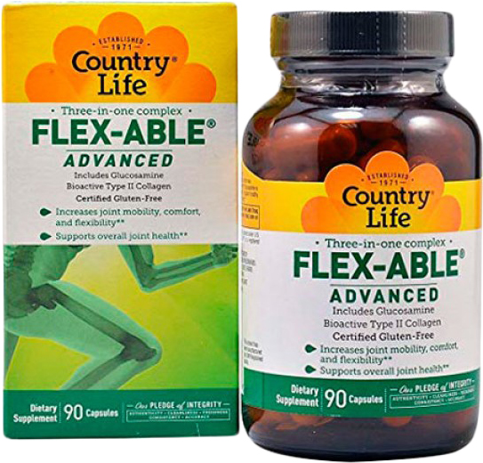 

Хондропротектор Country Life Flex-Able Advanced 90 капсул (015794050407)