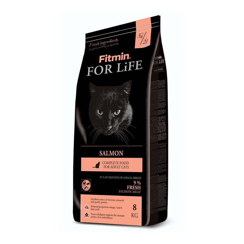 

Fitmin cat For Life Salmon / комплексный корм для взрослых кошек 8 кг (ПФ-22344)