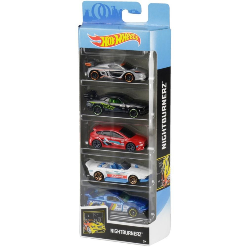 

Подарунковий набір з 5 машин Hot Wheels "Nightburnerz" 01806