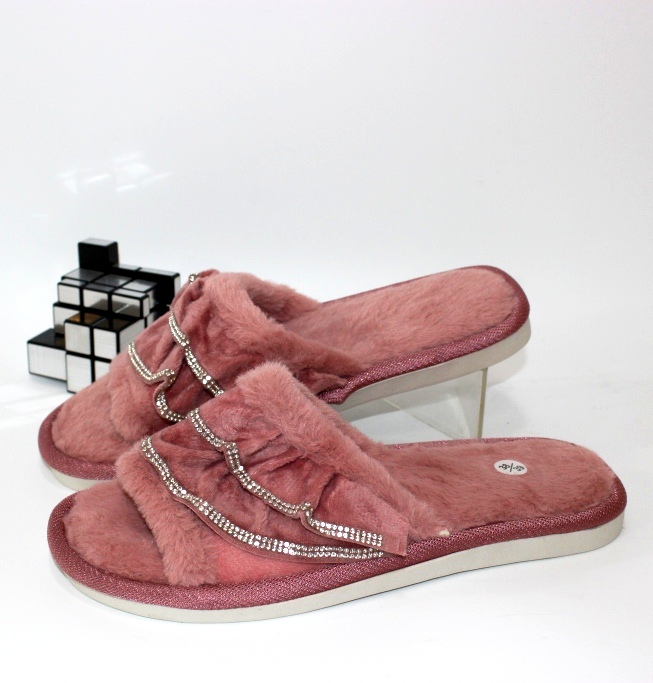 

Женские тапочки с рюшами Fashion 43873-46-пудра 40/41 25.5см пудровый