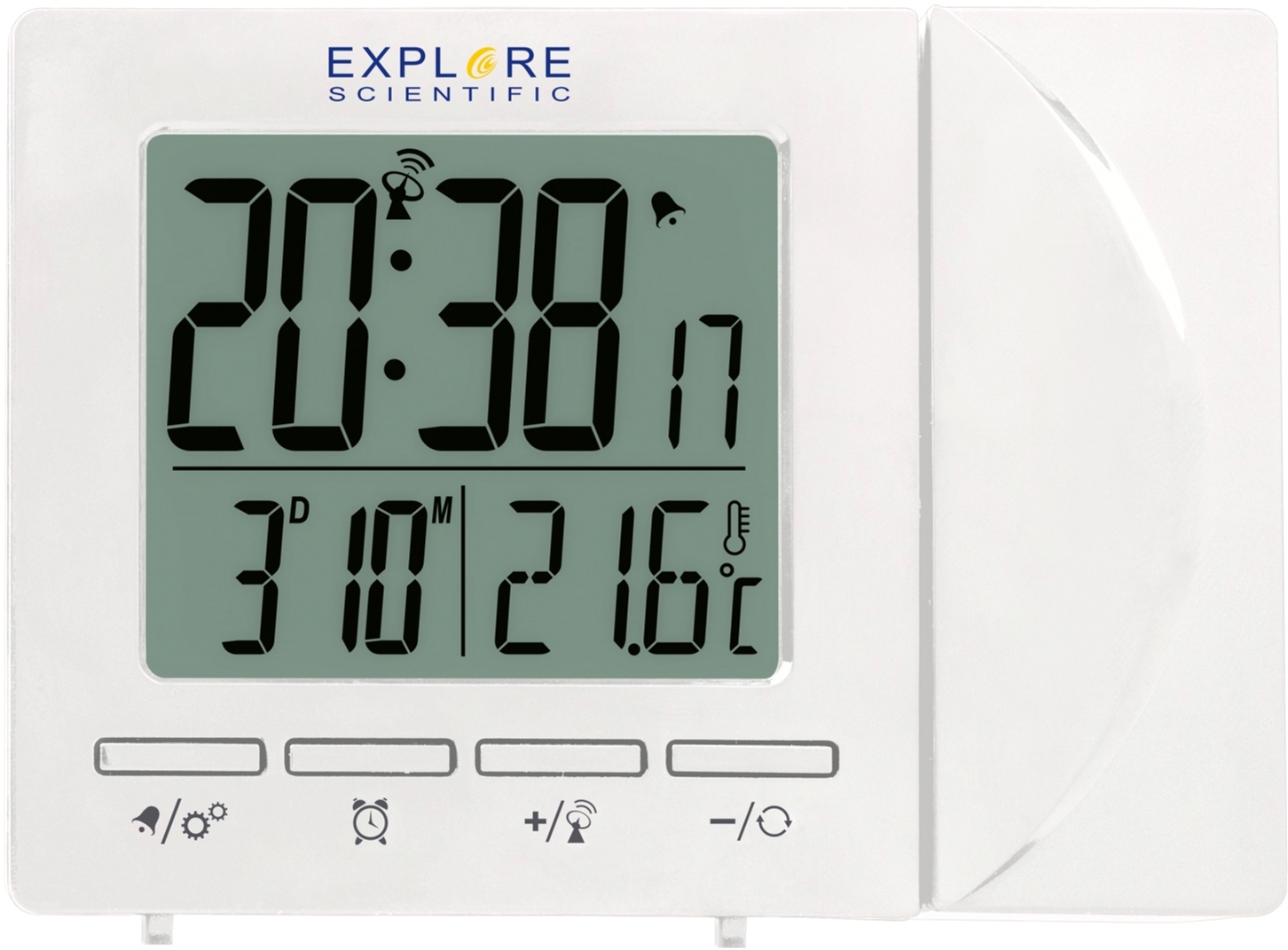 

Проекционные часы Explore Scientific Projection RC Alarm White