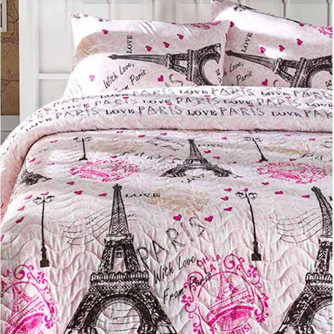 

Покрывало с наволочками Eponj Home Fromparis pembe 200х220 см Розовый 7111