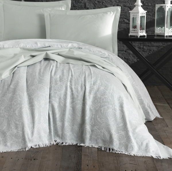 

Покрывало пике хлопковое Eponj Home Naturel - Porto suyesil 240 смх260 см Серый svt-2000022221016