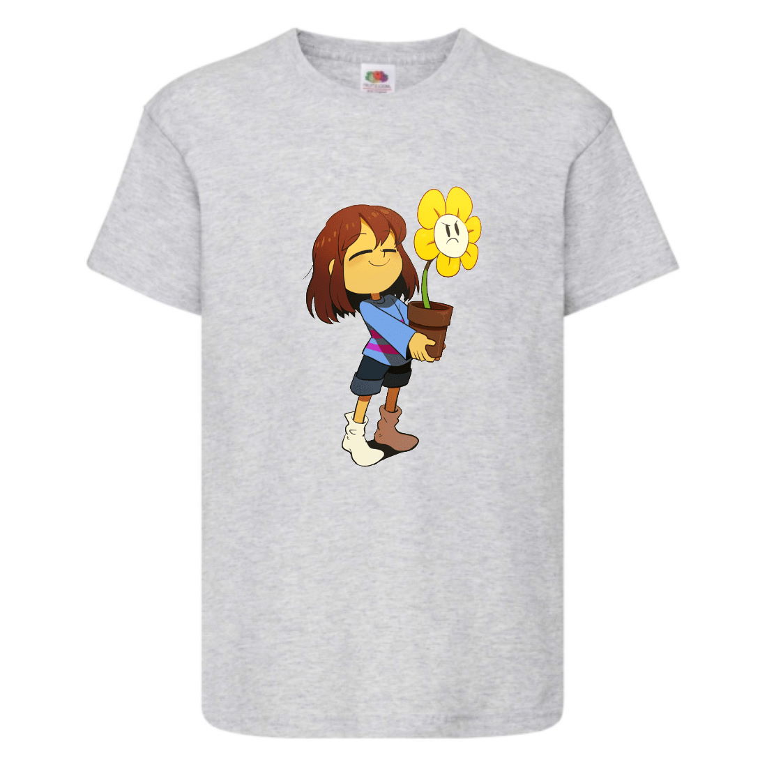 

Футболка детская Андертейл 001 (Undertale) серая (UNTA gr 001) 116 см