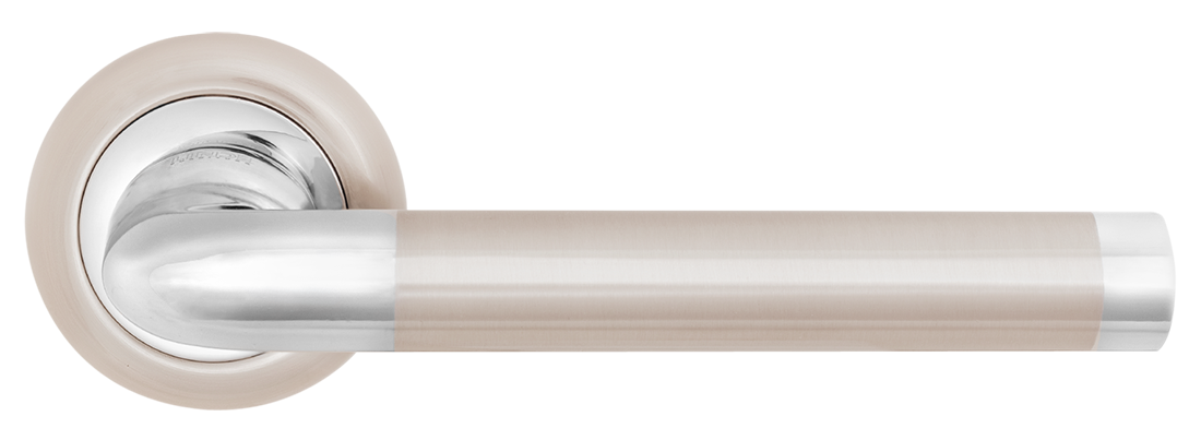 

Ручки дверные на розетке - Матовый никель и полированный хром Linde A-1209 SN-CP
