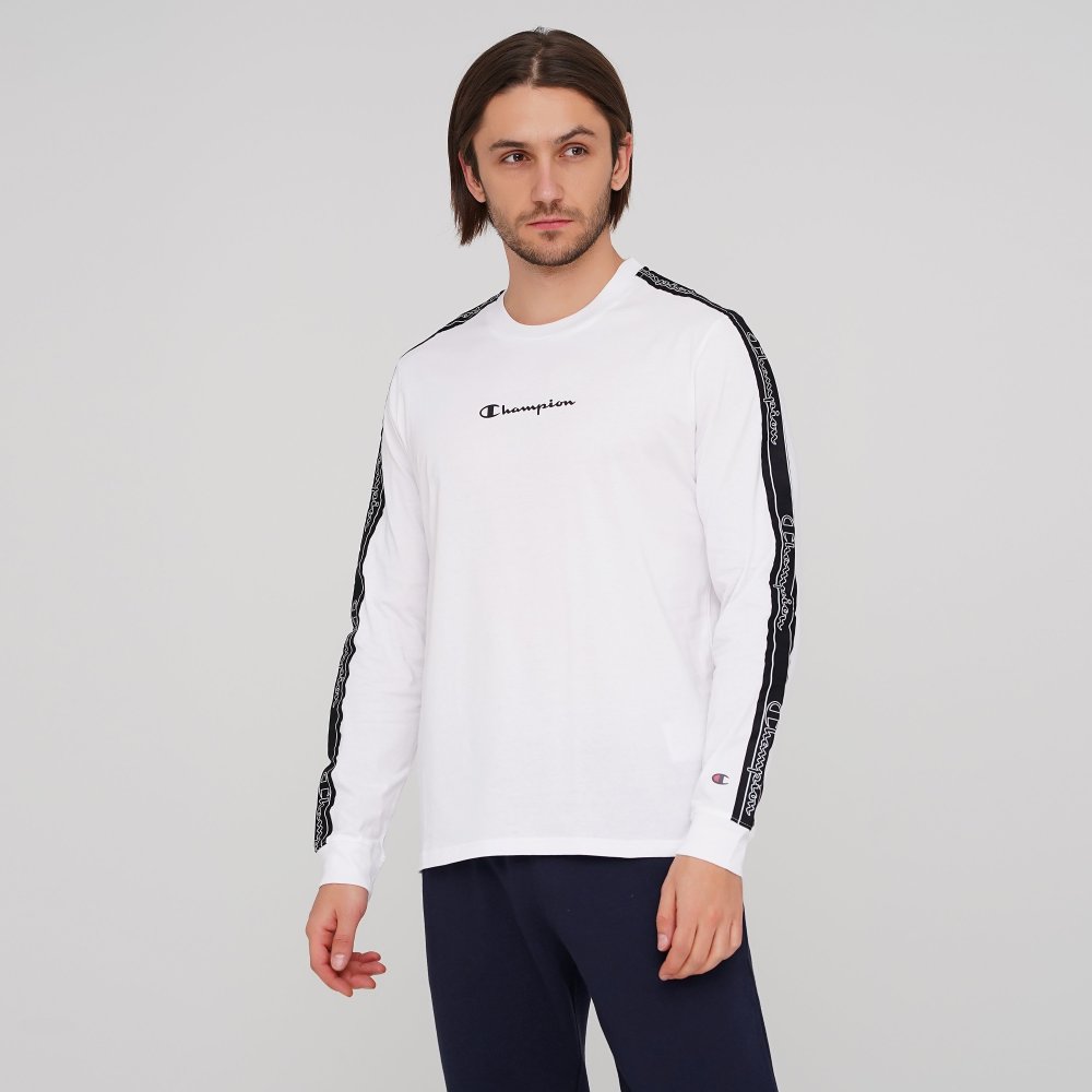 

Мужской лонгслив Champion Long Sleeve T-Shirt Белый 48 (cha215316-WHT)