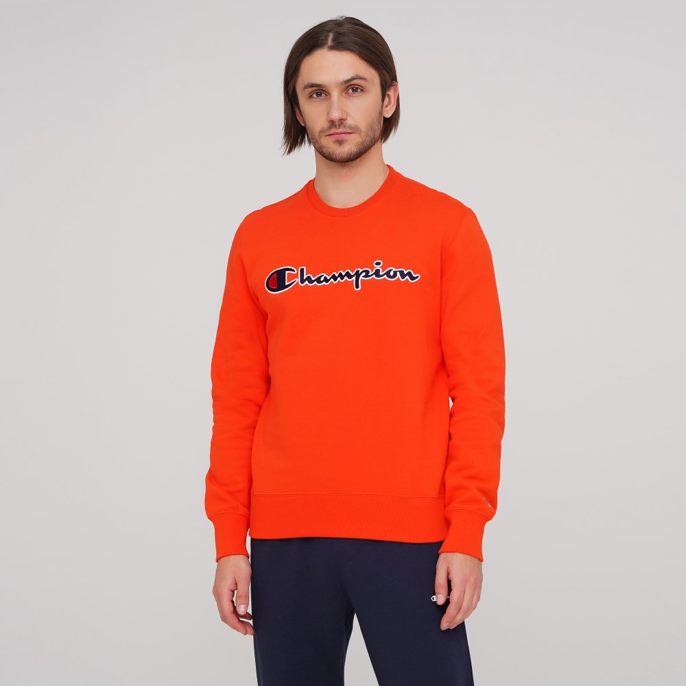 

Мужской свитшот Champion Crewneck Sweatshirt Оранжевый 44 (cha214720-GREN)
