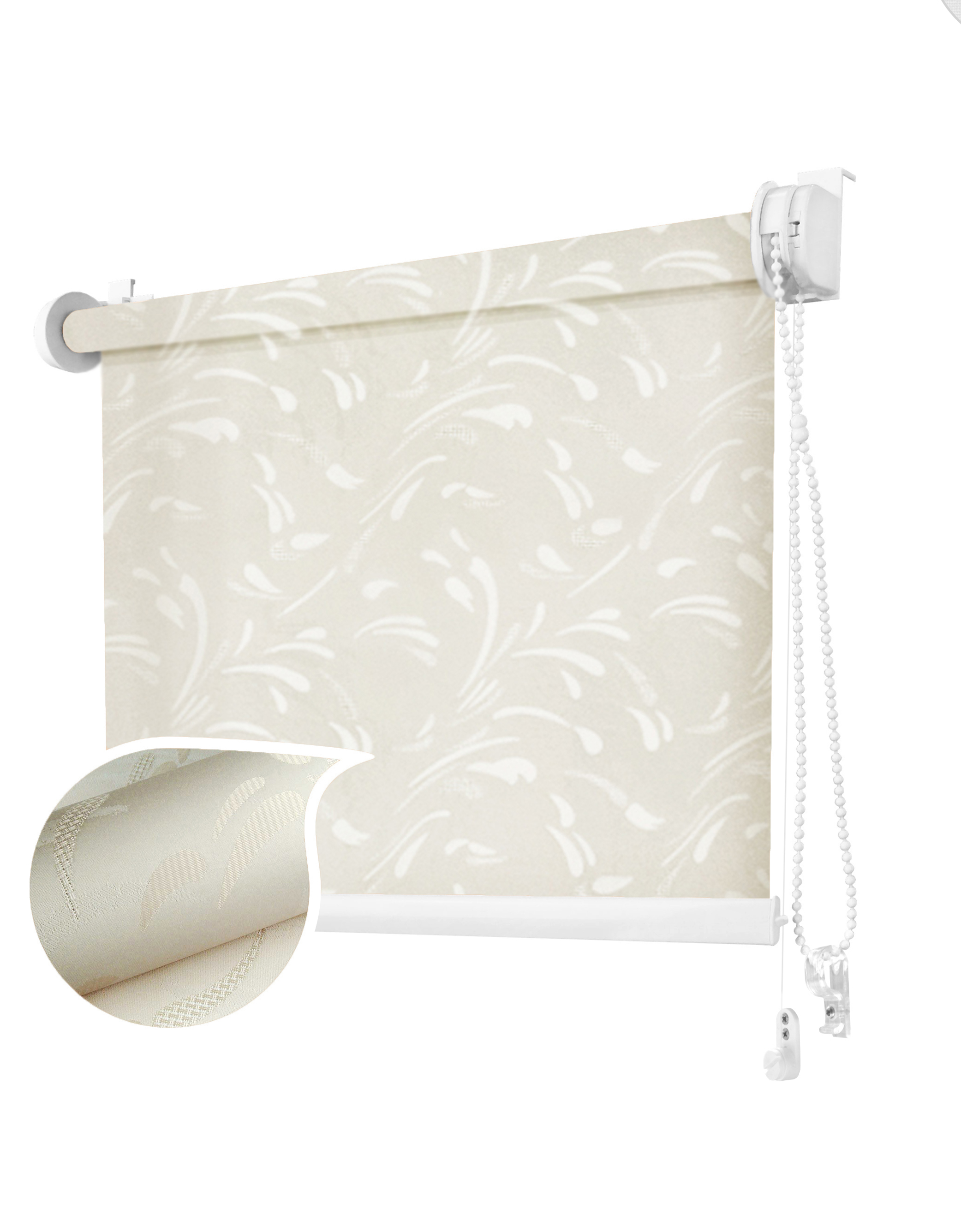 

Ролета тканевая ROLLOTEX Champagne Mini 45х150 см Cream