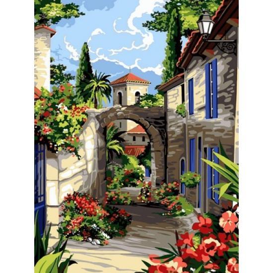 

Картина по номерам VK095 Средиземноморские улочки, 30x40 см., Babylon