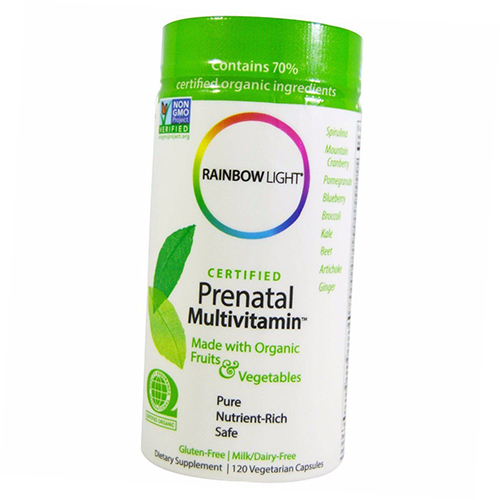 

Мультивитамины для мам, Prenatal Multivitamin, Rainbow Light 120вегкапс (36316027)