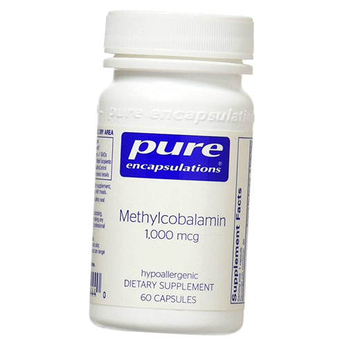 

Витамин В12, Метилкобаламин, Methylcobalamin 1000, Pure Encapsulations 60вегкапс (36361019)