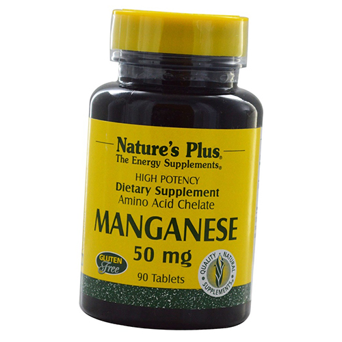 

Хелат Марганца, Manganese 50, Nature's Plus 90таб (36375011)