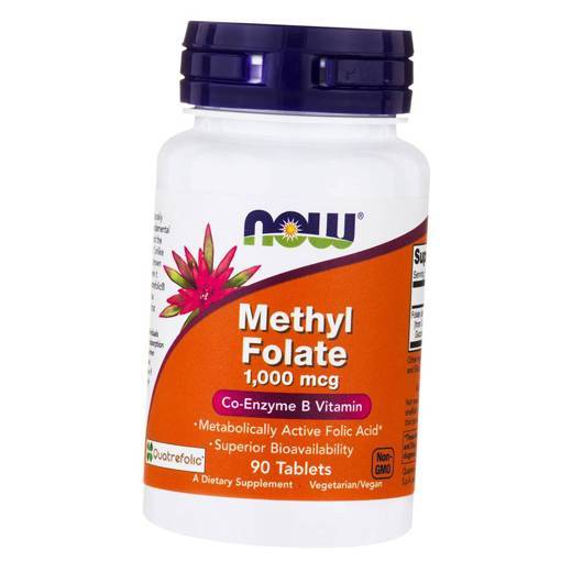 

Метилфолат, Methyl Folate 1000, Now Foods 90таб (36128204)