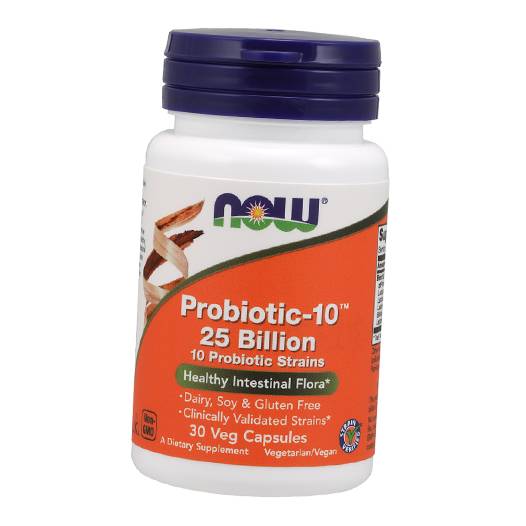 

Смесь Пробиотиков, Probiotic-10 25 Billion, Now Foods 30вегкапс (69128010)