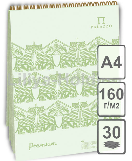 

Блокнот для пастели Лилия Холдинг Premium Immature pistachio А5 160г 30л