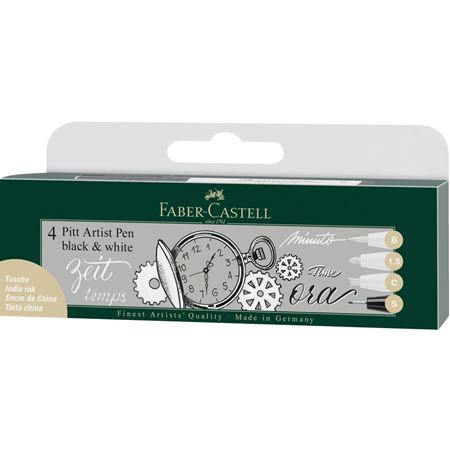 

Набор капиллярных ручек Black&White 4шт. Faber-Castell