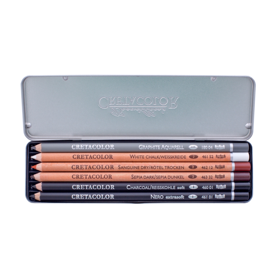 

Набор для рисунка 6шт. Cretacolor Basic Drawing Set мет. кор.