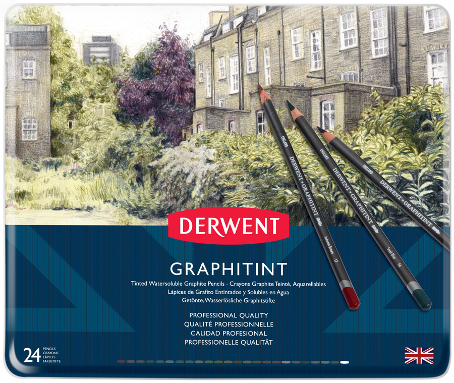 

Набор графитных акварельных карандашей Derwent Graphitint 24цв.