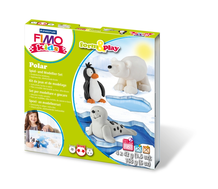 

Набор пластики Fimo Kids Полярные зверюшки 4х42г