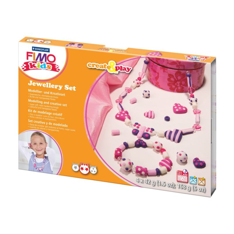 

Набор пластики для создания украшений Fimo Kids Сердца 4х42г