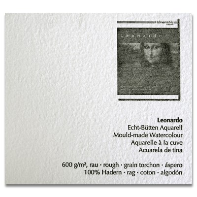 

Бумага для акварели Hahnemuhle Leonardo В2 (56х76) 600г 100% хлопок крупное зерно rough